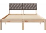 Syfax™ Struttura Del Letto Con Testiera Marrone E Taupe 120 X 190 Cm
