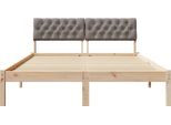 Syfax™ Struttura Del Letto Con Testiera Marrone E Taupe 160 X 200 Cm