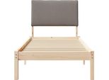 Syfax™ Struttura Del Letto Con Testiera Marrone E Taupe 75 X 190 Cm