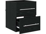 Syfax™ Armadio Sottolavello Con Cassetto Rovere Nero 38,5 X 41 X 48 Cm