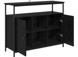 Syfax™ Credenza Rovere Nero 100 X 35 X 80 Cm Legno Multistrato