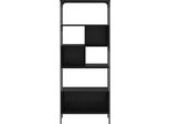 Syfax™ Libreria Rovere Nero 76 X 33 X 188,5 Cm Legno Multistrato