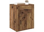 Syfax™ Armadio Da Notte Con Cassetto Legno Vecchio 35 X 50 X 60 Cm