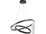 Rabalux Lampada A Sospensione Led Nera Isaure 600 Mm 80 W Cct Con Telecomando 72305
