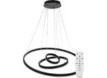 Rabalux Lampada A Sospensione Led Nera Isaure 800 Mm 100 W Cct Con Telecomando 72306