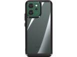 Avizar, Cover Oppo Reno 14F/14FS Hybrid Design Antiurto, Nero Trasparente