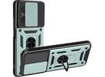 Avizar, Custodia Antiurto Per Redmi 15C Con Supporto Scorrevole Per Fotocamera, Verde Chiaro
