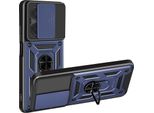 Avizar, Cover Redmi 15C Antiurto Con Supporto Scorrevole Per Fotocamera, Blu Scuro