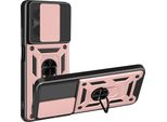Avizar, Custodia Antiurto Per Redmi 15C Con Supporto Scorrevole Per Fotocamera, Oro Rosa