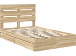 Syfax™ Letto Con Contenitore Con Testiera Rovere Sonoma 120 X 190 Cm