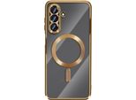 Avizar, Custodia Compatibile Con Galaxy A17 Magsafe Con Cornice Cromata, Oro