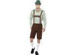 Smiffys - Costume Da Bavarese Alpino - Uomo SM1687 (M) (Verde/Marrone)