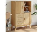 Syfax™ Credenza Olden Marrone 85X43X125 Cm In Legno Massello Di Pino