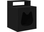 Vidaxl Casetta Per Gatti Nera 42,5 X 40 X 53,5 Cm Materiale A Base Di Legno