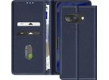 Avizar, Custodia A Portafoglio Chesterfield A Grana Grossa Con Supporto Per Google Pixel 9A, Blu Scuro