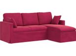 Vidaxl Divano Rosso Vino Dimensioni Totali: 198 X 134 X 80 Cm (L X P X A)