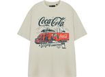 Coca-Cola - Maglietta "A Merry Christmas"" Da Donna, Maniche Corte NS9451 (S) (Beige)"