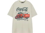 Coca-Cola - Maglietta "A Merry Christmas"" Da Donna, Maniche Corte NS9703 (M) (Beige)"