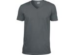 Maglietta Da Uomo Gildan Soft Style, Scollo A V, Maniche Corte BC490 (3XL) (Antracite)