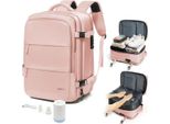 Vacuum Travel Backpack For Airplane Livbotez With Pump And Combination Lock Pink