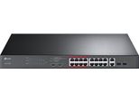 Tp-Link TL-SL1218MP - Switch - Non Gestito - 16 X 10/100 (Poe+) + 2 X 10/100/1000 + 2 X Combi Gigabit Sfp - Montaggio A Rack