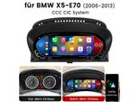 12,3" Dashboard Lcd Wireless Carplay Linux Per Bmw X5 E70 X6 E71 2006-2013 Ccc Cic Pannello Strumenti Virtuale Cockpit Tachimetro"