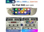 Carplay 6,86" Android 15 Autoradio Per Fiat 500 2007-2015 Gps Navi Wifi Rds Dsp Dab+ Bt Swc Usb 2 GB+64 Gb Bianco"