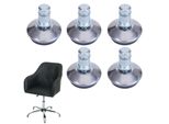 5Er-Set Bodengleiter MCW-K74 Statt Rollen - Fester Stand FüR BüRostuhl/Esszimmerstuhl, FußGleiter, Ø 11Mm ~ Silber