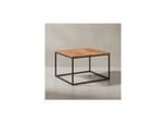 Kadima Design Couchtisch Industrial, Akazienholz & Eisengestell, Handgefertigt