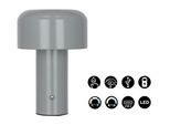 Otto Home Led Tischleuchte "Ronno", Grau, 1, Ø 12,6Cm H: 19Cm, 1 Stk., Leuchten, USB-C, Akku, Typ-C-Ladekabel, Cct, Tischlampe Kabellos, Akkulampe, Led Tischleuchte