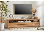 Lowboard Otto Home "Silkeborg", Braun (Eiche Teilmassiv), B:180Cm H:45Cm T:35Cm, Holz Teilmassiv, Sideboards, Lowboard, SchöNe Grifflose Optik,Breite 180 Cm