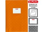 Herlitz Proteggi Taccuino Din A5, Goffrato (Rafia), Pp, Arancione