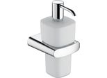 Distributore Di Lozioni Keuco Elegance In Vetro Opalino Cromato - 11654019000