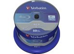 1X50 Verbatim BD-R Blu-Ray 25GB 6X Speed Datalife No-Id Cakebox