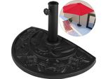 Deuba Base Per Ombrellone Semicircolare 9Kg Supporto Ombrelloni A Parete Resistente Porta Ombrellone Terrazzo Balcone