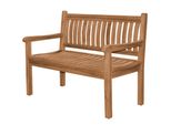 Panca Da Giardino In Teak Teako Design Arezzo - Panca In Legno Massiccio Resistente Alle Intemperie Con Braccioli Da 120/150/180 Cm (120 Cm)