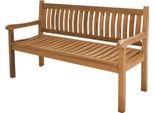 Panca Da Giardino In Teak Teako Design Arezzo - Panca In Legno Massiccio Resistente Alle Intemperie Con Braccioli Da 120/150/180 Cm (150 Cm)