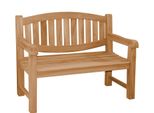 Panchina Da Giardino In Teak Teako Design Bergamo - Resistente Agli Agenti Atmosferici, Solida E Di Facile Manutenzione - Disponibile In 3 Larghezze (Extra Spessa, 120 Cm)