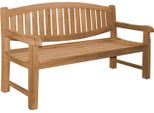 Panchina Da Giardino In Teak Design Bergamo - Resistente Agli Agenti Atmosferici, Solida E Di Facile Manutenzione - Disponibile In 3 Larghezze (Extra Spessa, 180 Cm)