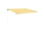 Tenda Automatica Con Led E Sensore Vento 450X350 Cm Giallo/Bianco