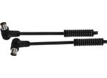 Cavo Antenna Tv Connettore Maschio-Femmina Angolato Nero, 1,5 M