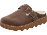 Rohde Pantofole Da Donna In Pelle Foggia 6123, Misura:38 Eu, Colore:Marrone