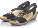 Rieker Sandalo Da Donna Con Zeppa Nero, Colore:Nero, Taglia UE:40