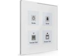 Mdt Knx Glastaster 4Fach Plus Weiß Inkl. Beschriftungsfolie