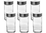 5Five Simply Smart GewüRzdosen-Set 6-Tlg., GewüRzspender FüR GewüRzregal, Glas, Je 80 Ml, 151233
