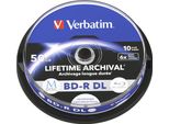 1X10 Verbatim M-Disc BD-R Bluray 50GB 6X Speed Cakebox Printable