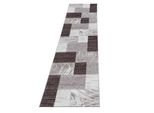 Tappeto Parma A Pelo Corto 80X300Cm Marrone 9220