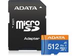 Adata Premier 512GB Microsdxc (UHS-I U1, Class 10, V10, A1) (AUSDX512GUICL10A1-RA1)