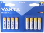 Varta Energy Batterie Alcaline Aaa 8 Pezzi In Confezione Multipla