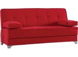 Dmora Divano Letto 3 Posti Andrey 87X190 Cm Nero, Contenitore Reclinabile